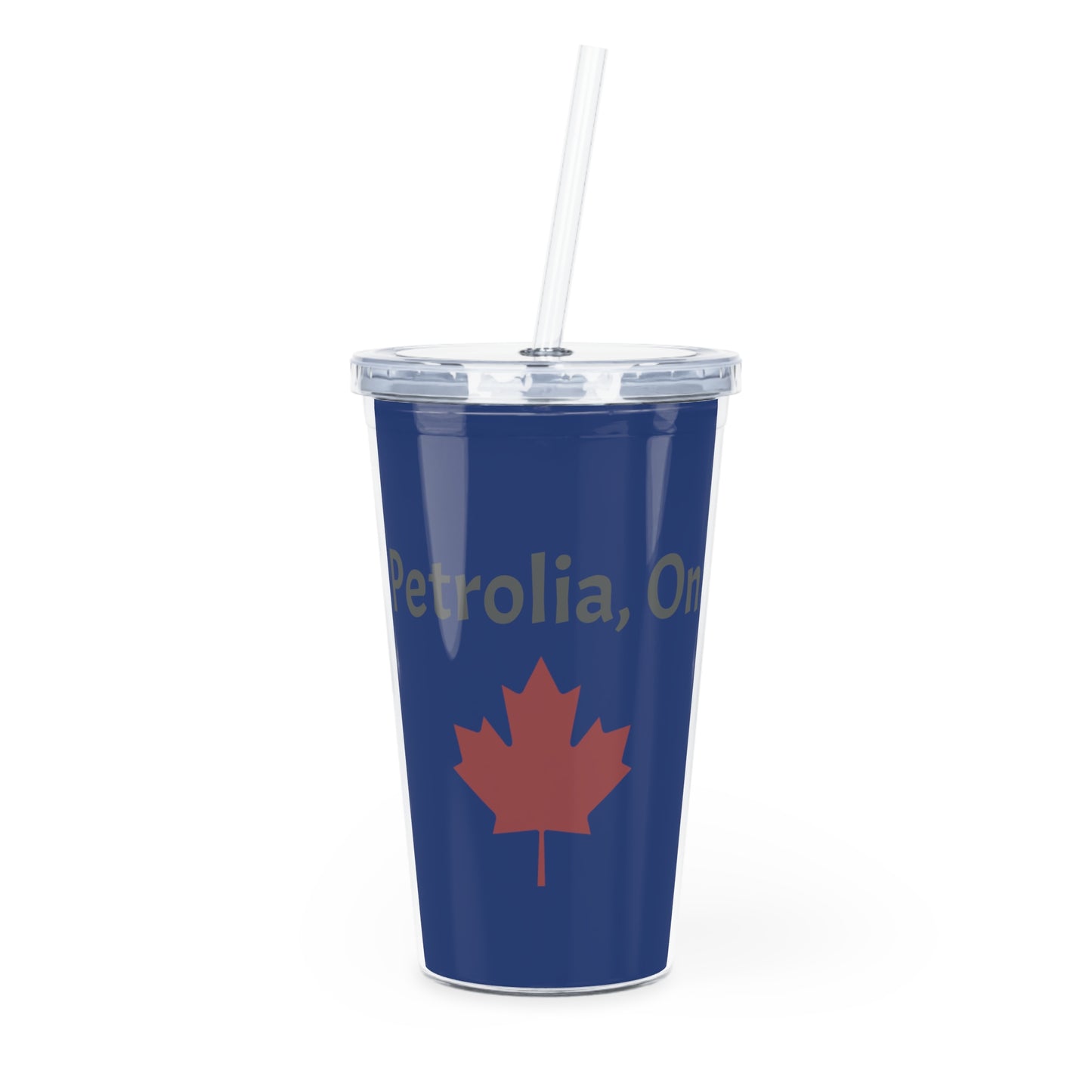 Plastic Tumbler with Straw