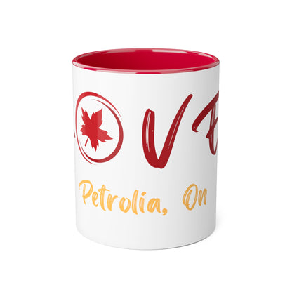 Love Petrolia Accent Mugs, 11oz