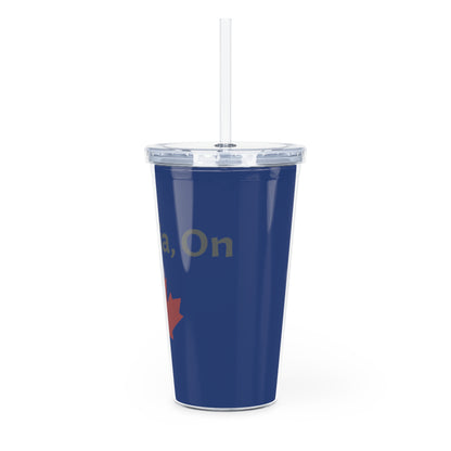 Plastic Tumbler with Straw