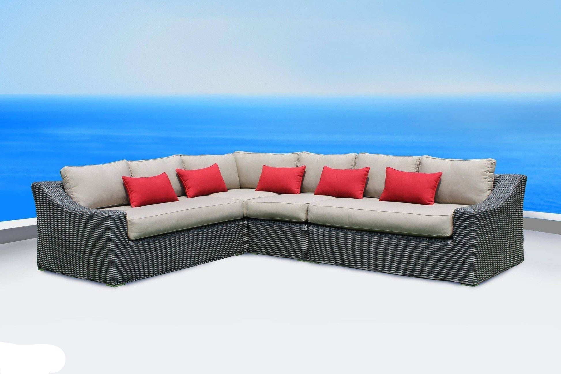 CIEUX Sectional Marseille Spectrum Mushroom L-Shaped Sectional