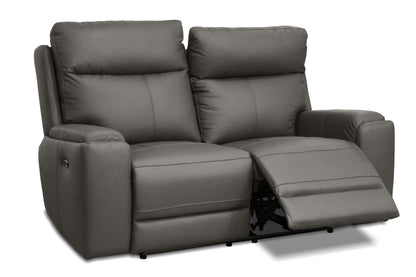 Arlo 64.2" Power Reclining Loveseat with Power Headrest in Leather Match - Available in 2 Colours