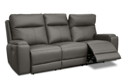 Arlo 87" Power Reclining Sofa with Power Headrest in Leather Match - Available in 2 Colours