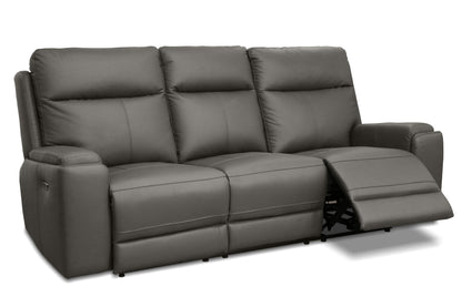 Arlo 87" Power Reclining Sofa with Power Headrest in Leather Match - Available in 2 Colours