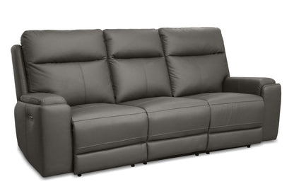 Arlo 87" Power Reclining Sofa with Power Headrest in Leather Match - Available in 2 Colours