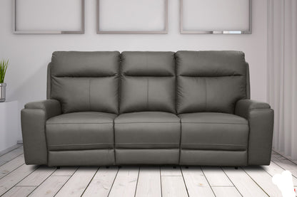 Arlo 87" Power Reclining Sofa with Power Headrest in Leather Match - Available in 2 Colours