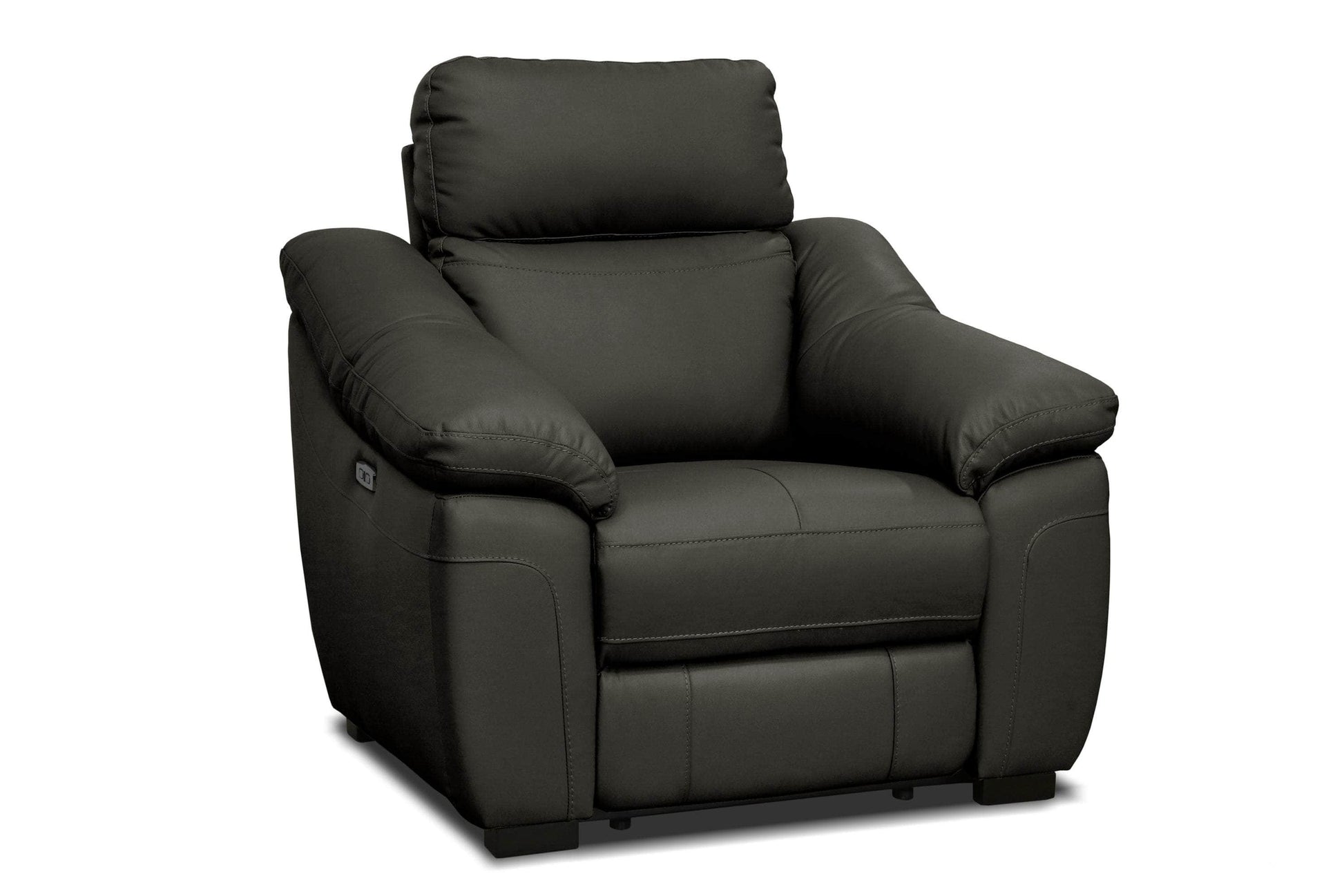 Levoluxe Chair Maverick 42" Power Reclining Chair with Power Headrest in Dark Chocolate Leather Match