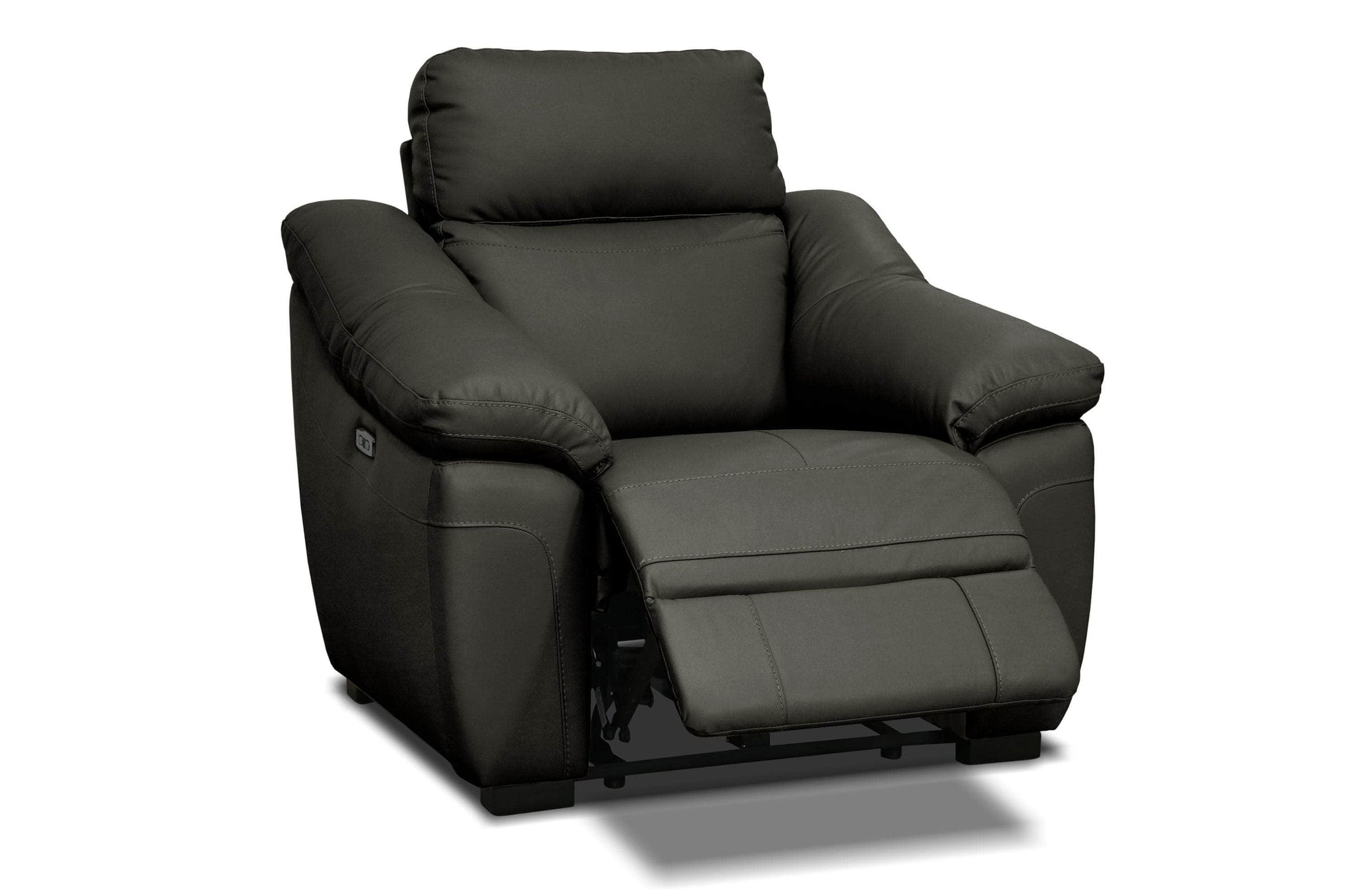 Levoluxe Chair Maverick 42" Power Reclining Chair with Power Headrest in Dark Chocolate Leather Match