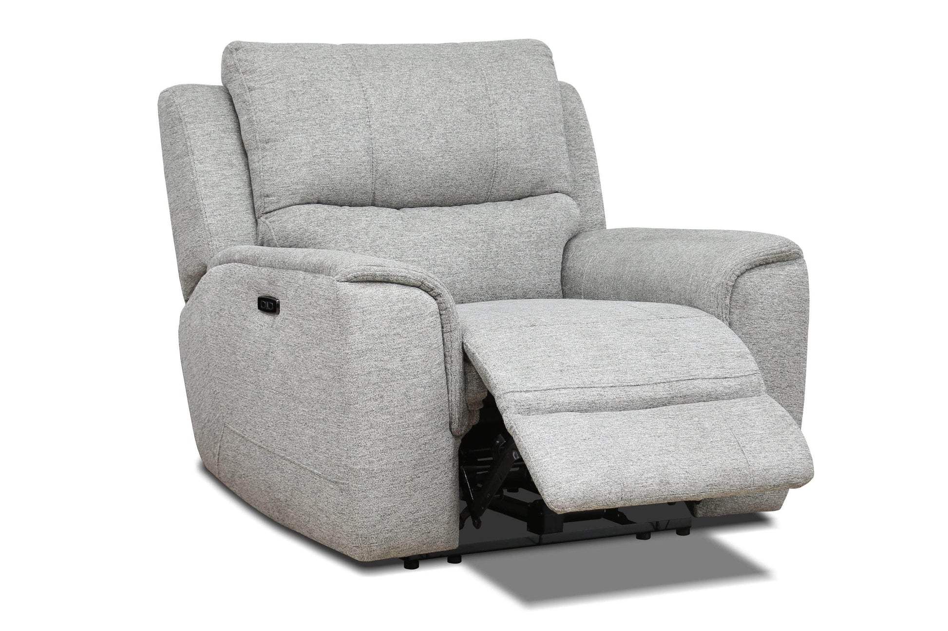 Levoluxe Chair Sentinel 43" Power Reclining Chair with Power Headrest in Tweed Ash Fabric