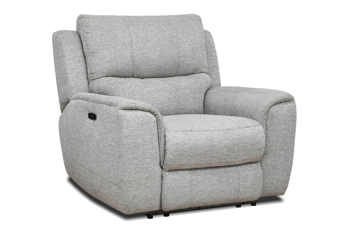 Levoluxe Chair Sentinel 43" Power Reclining Chair with Power Headrest in Tweed Ash Fabric