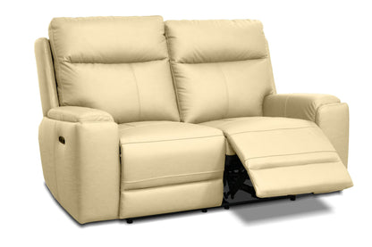 Levoluxe Loveseat Arlo 64.2" Power Reclining Loveseat with Power Headrest in Leather Match - Available in 2 Colours