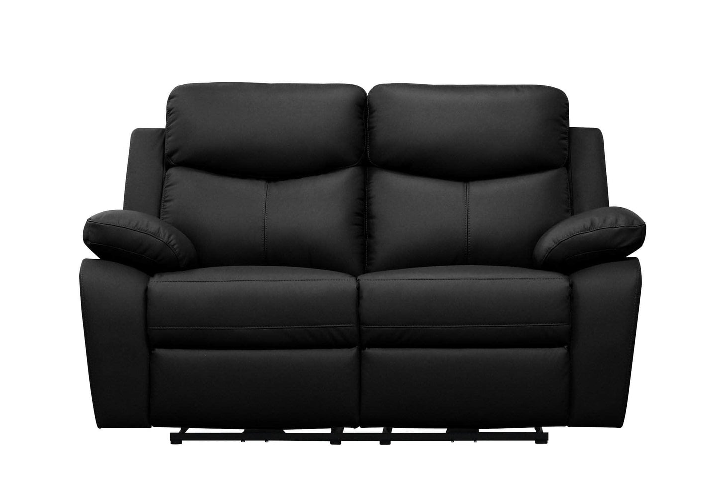 Levoluxe Loveseat Black Aveon 62" Pillow Top Arm Reclining Loveseat in Leather Match - Available in 2 Colours