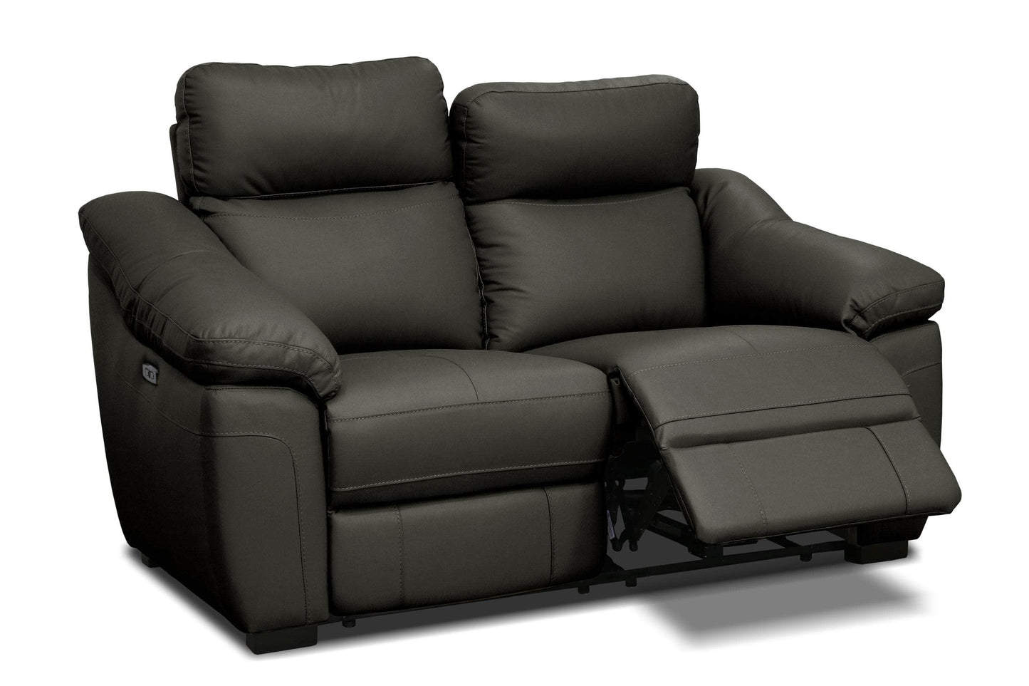 Levoluxe Loveseat Maverick 64.5" Power Reclining Loveseat with Power Headrest in Dark Chocolate Leather Match