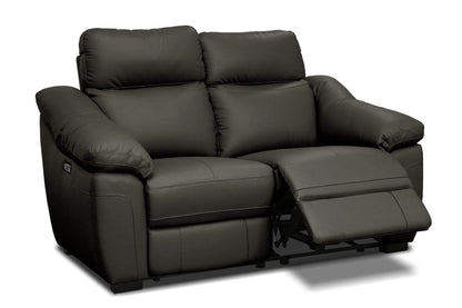 Levoluxe Loveseat Maverick 64.5" Power Reclining Loveseat with Power Headrest in Dark Chocolate Leather Match