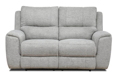 Levoluxe Loveseat Sentinel 65" Power Reclining Loveseat with Power Headrest in Tweed Ash Fabric