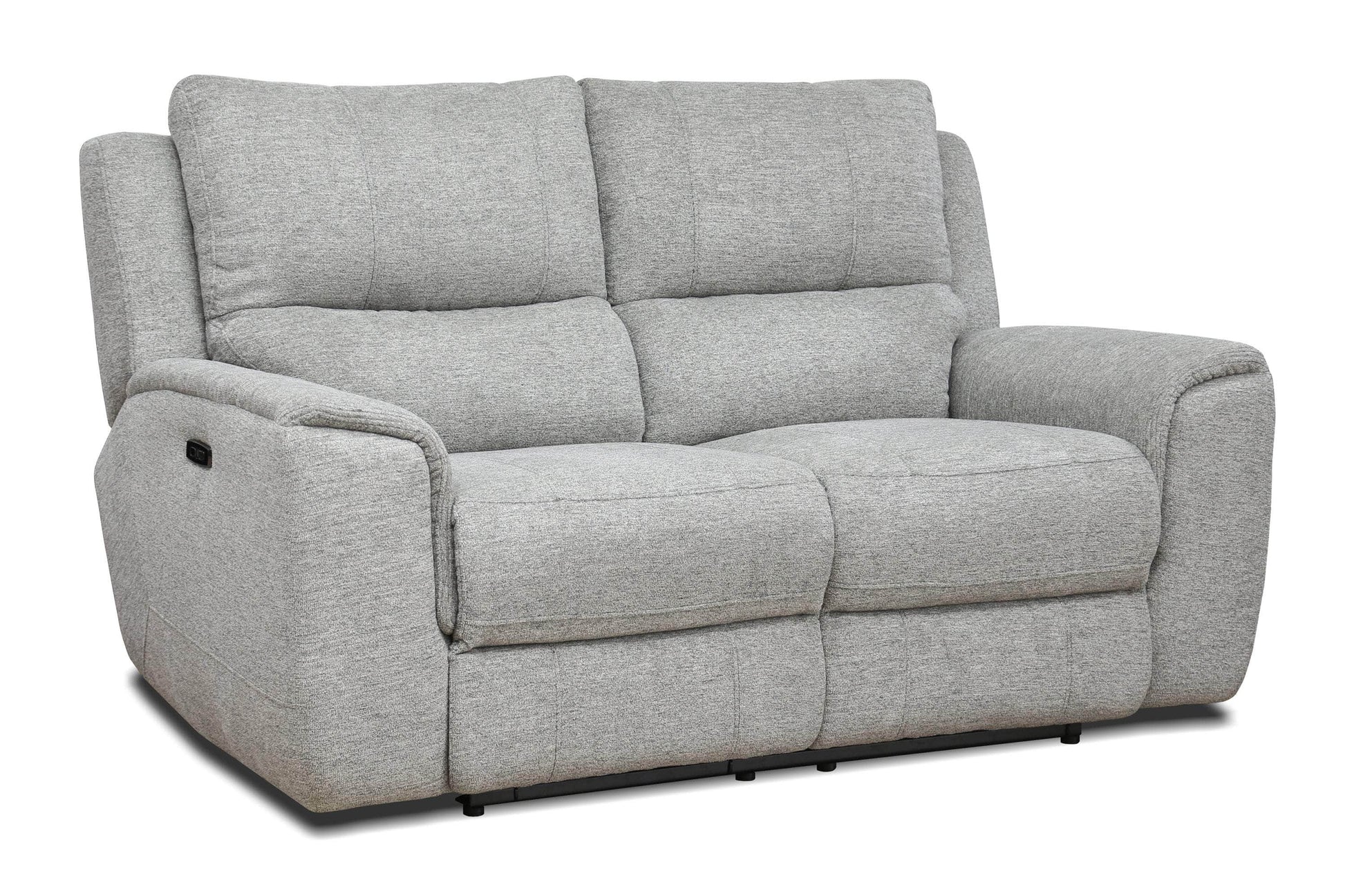 Levoluxe Loveseat Sentinel 65" Power Reclining Loveseat with Power Headrest in Tweed Ash Fabric