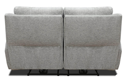 Levoluxe Loveseat Sentinel 65" Power Reclining Loveseat with Power Headrest in Tweed Ash Fabric