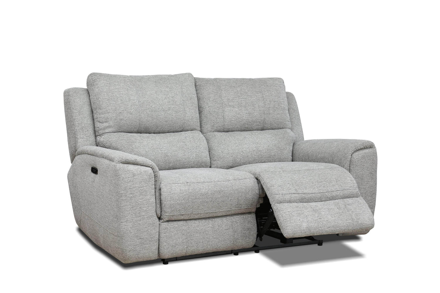 Levoluxe Loveseat Sentinel 65" Power Reclining Loveseat with Power Headrest in Tweed Ash Fabric