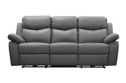 Levoluxe Sofa Grey Aveon 83" Pillow Top Arm Reclining Sofa in Leather Match - Available in 2 Colours