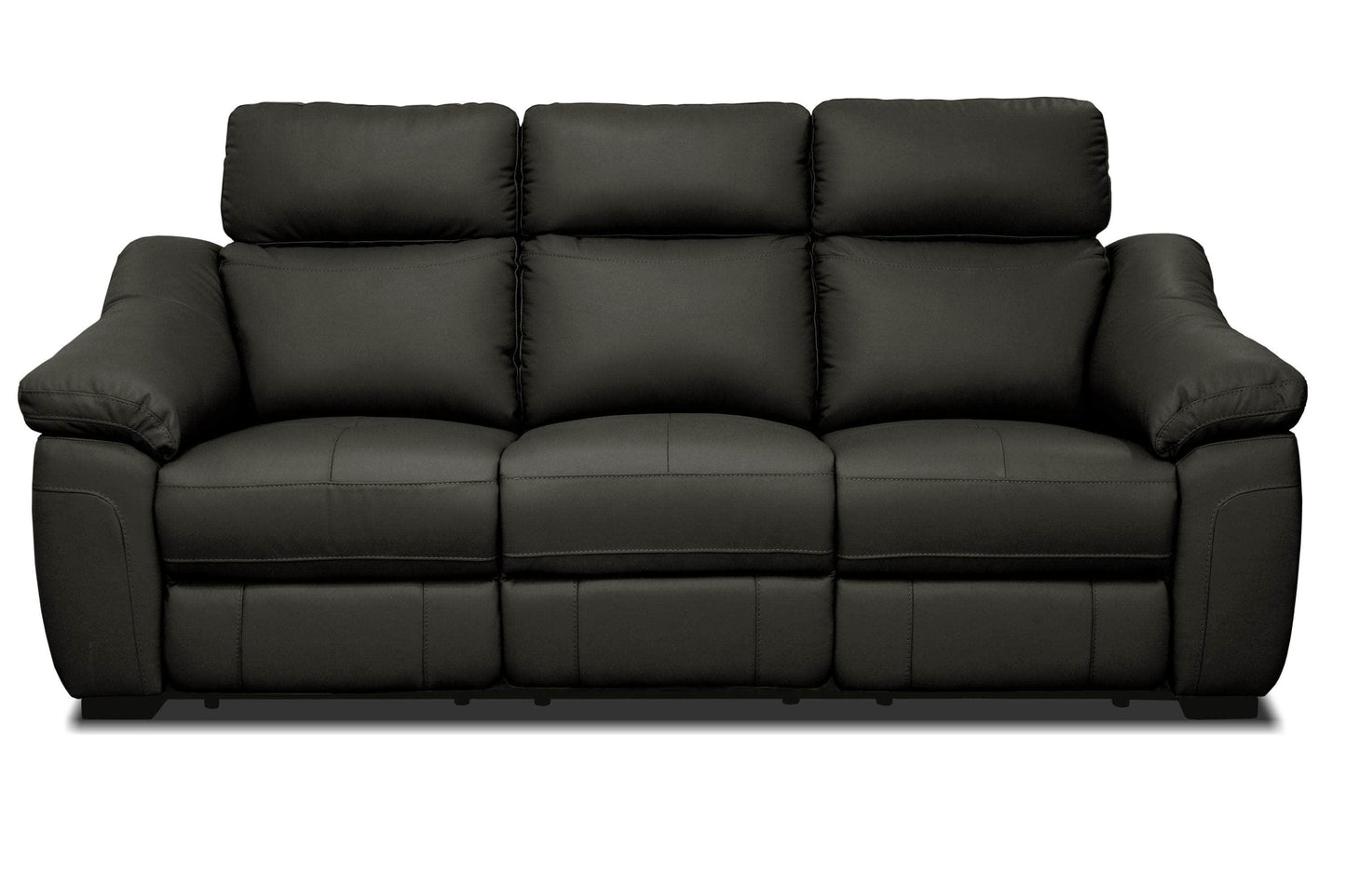 Levoluxe Sofa Maverick 86.2" Power Reclining Sofa with Power Headrest in Dark Chocolate Leather Match