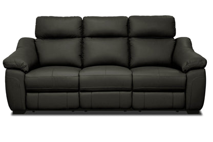 Levoluxe Sofa Maverick 86.2" Power Reclining Sofa with Power Headrest in Dark Chocolate Leather Match