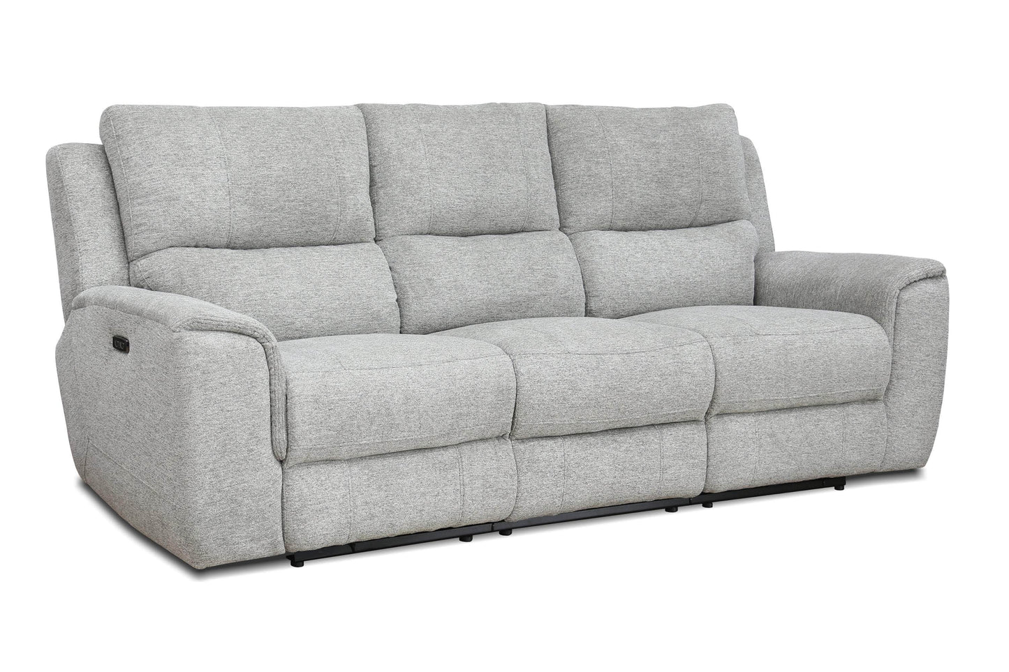 Levoluxe Sofa Sentinel 87.8" Power Reclining Sofa with Power Headrest in Tweed Ash Fabric