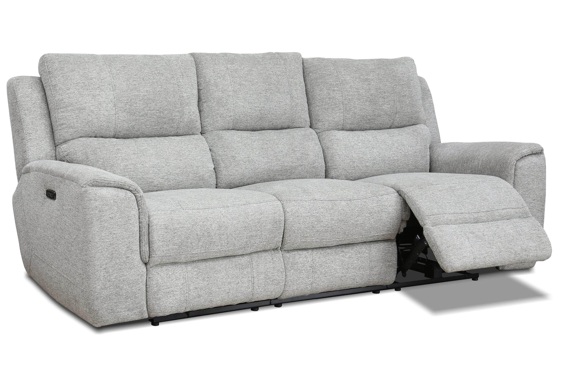 Levoluxe Sofa Sentinel 87.8" Power Reclining Sofa with Power Headrest in Tweed Ash Fabric