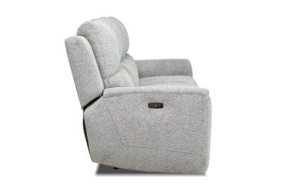 Levoluxe Sofa Sentinel 87.8" Power Reclining Sofa with Power Headrest in Tweed Ash Fabric