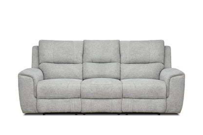 Levoluxe Sofa Sentinel 87.8" Power Reclining Sofa with Power Headrest in Tweed Ash Fabric