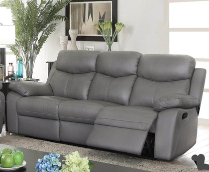 Levoluxe Grey Aveon 83" Pillow Top Arm Reclining Sofa in Leather Match - Available in 2 Colours