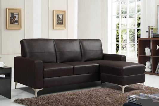 Review Sectional Del Mar 78.74" Wide Faux Leather Sectional Sofa with Reversible Chaise - Available in 2 Colours