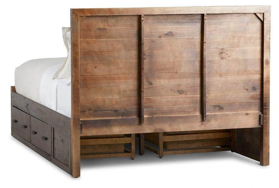 Rustic Classics Whistler Reclaimed Wood Platform Bed with 4 Storage Drawers in Brown – Available in 2 Sizes