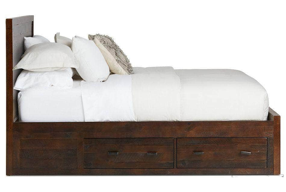 Rustic Classics Whistler Reclaimed Wood Platform Bed with 4 Storage Drawers in Brown – Available in 2 Sizes