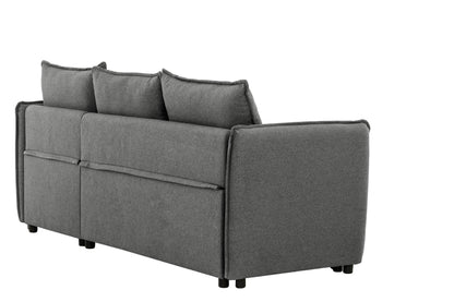 Urban Cali Laguna Sleeper Sectional Sofa Bed with Reversible Storage Chaise in Nela Ash