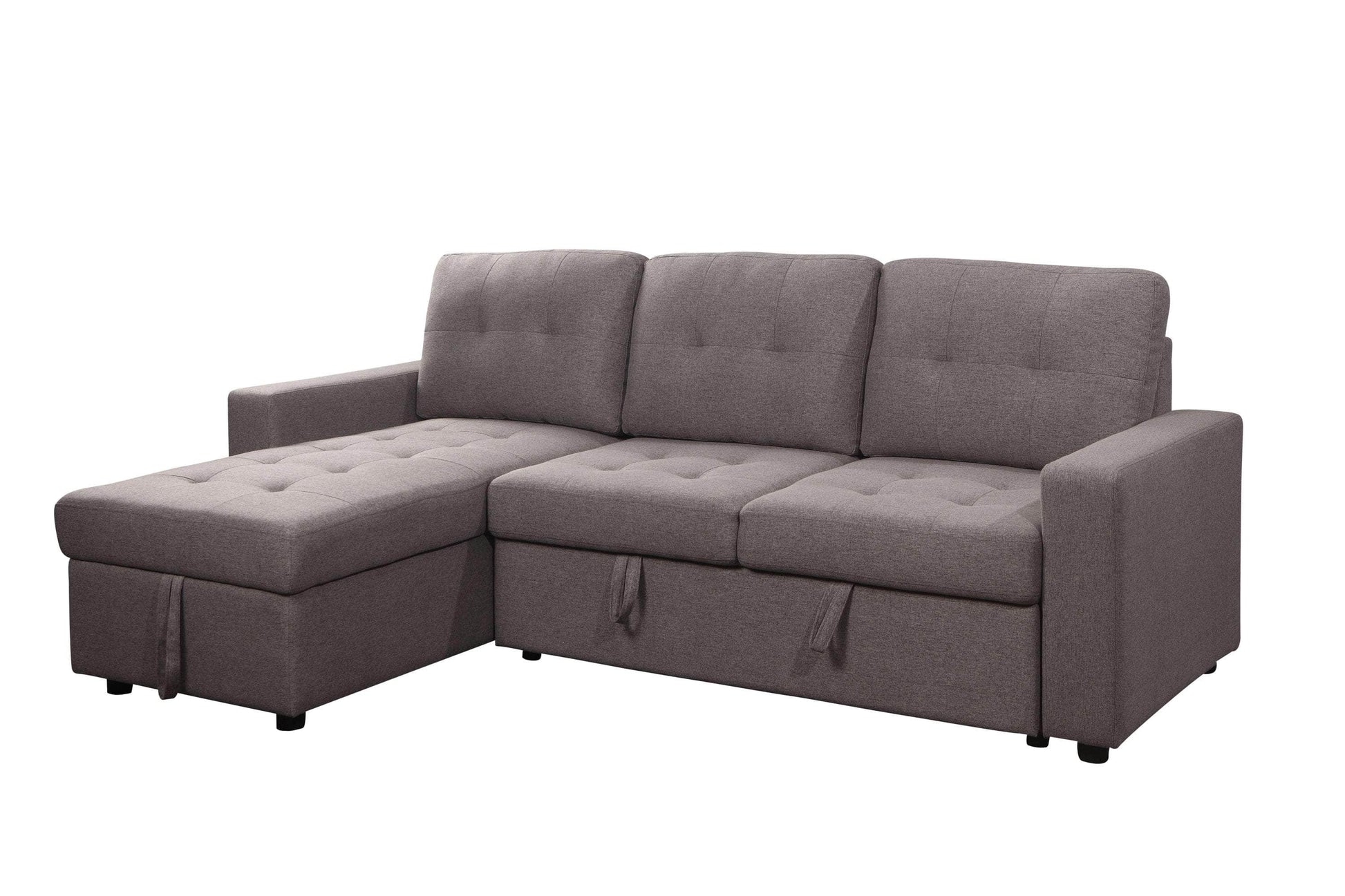 Urban Cali Malibu Sleeper Sectional Sofa Bed with Storage Chaise