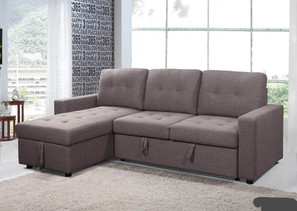 Urban Cali Malibu Sleeper Sectional Sofa Bed with Storage Chaise