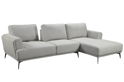 Urban Cali Newport Adjustable Deep Seating Sectional Sofa in Nela Light Grey