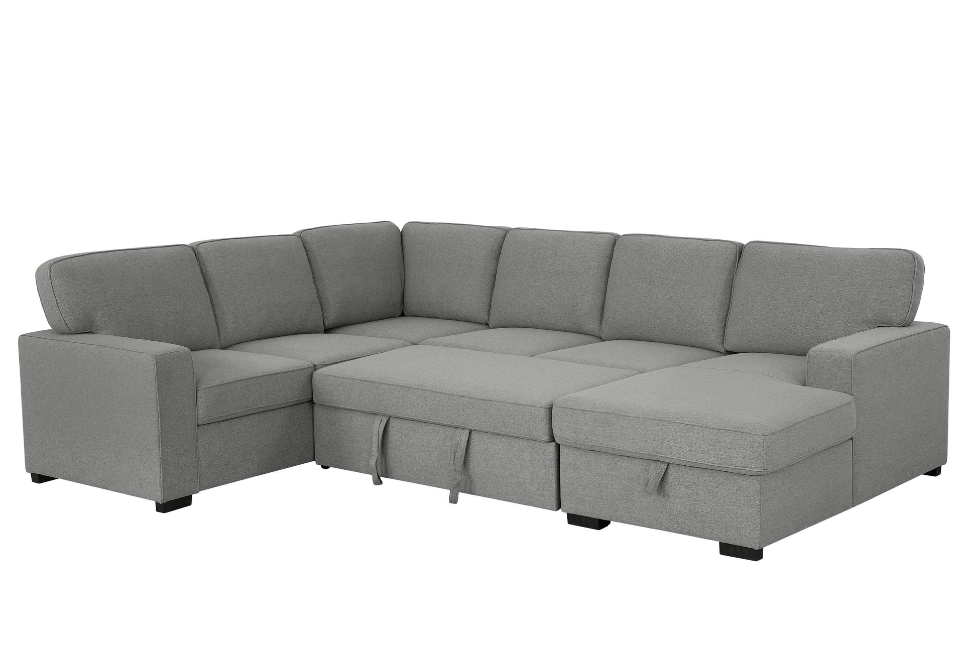 Urban Cali Sectional Sofa Santa Cruz Large Sleeper Sectional Sofa Bed with Storage Chaise