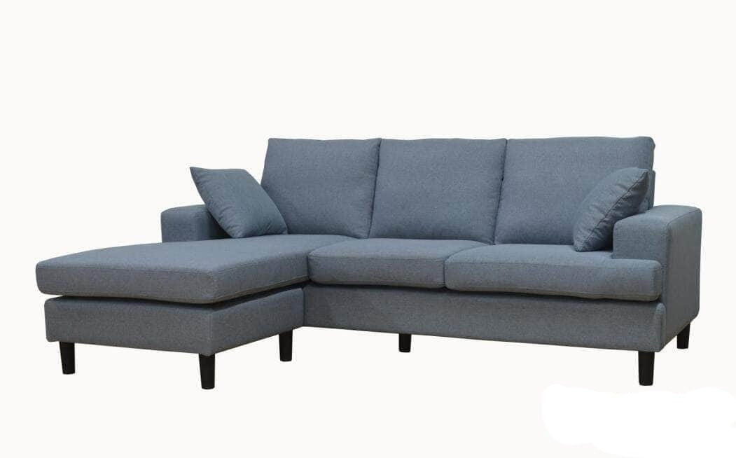 Urban Cali Sophia Sectional Sofa with Reversible Chaise in Grey Linen