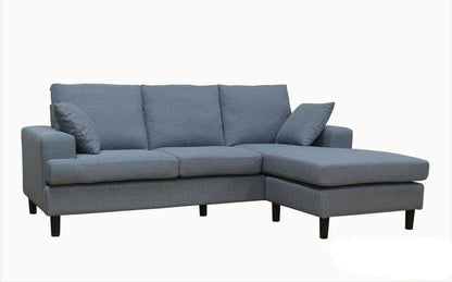 Urban Cali Sophia Sectional Sofa with Reversible Chaise in Grey Linen