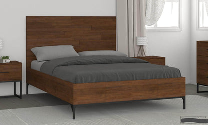 Rustic Classics Bed Blackcomb Reclaimed Wood and Metal Platform Bed in Coffee Bean - Available in 2 Sizes