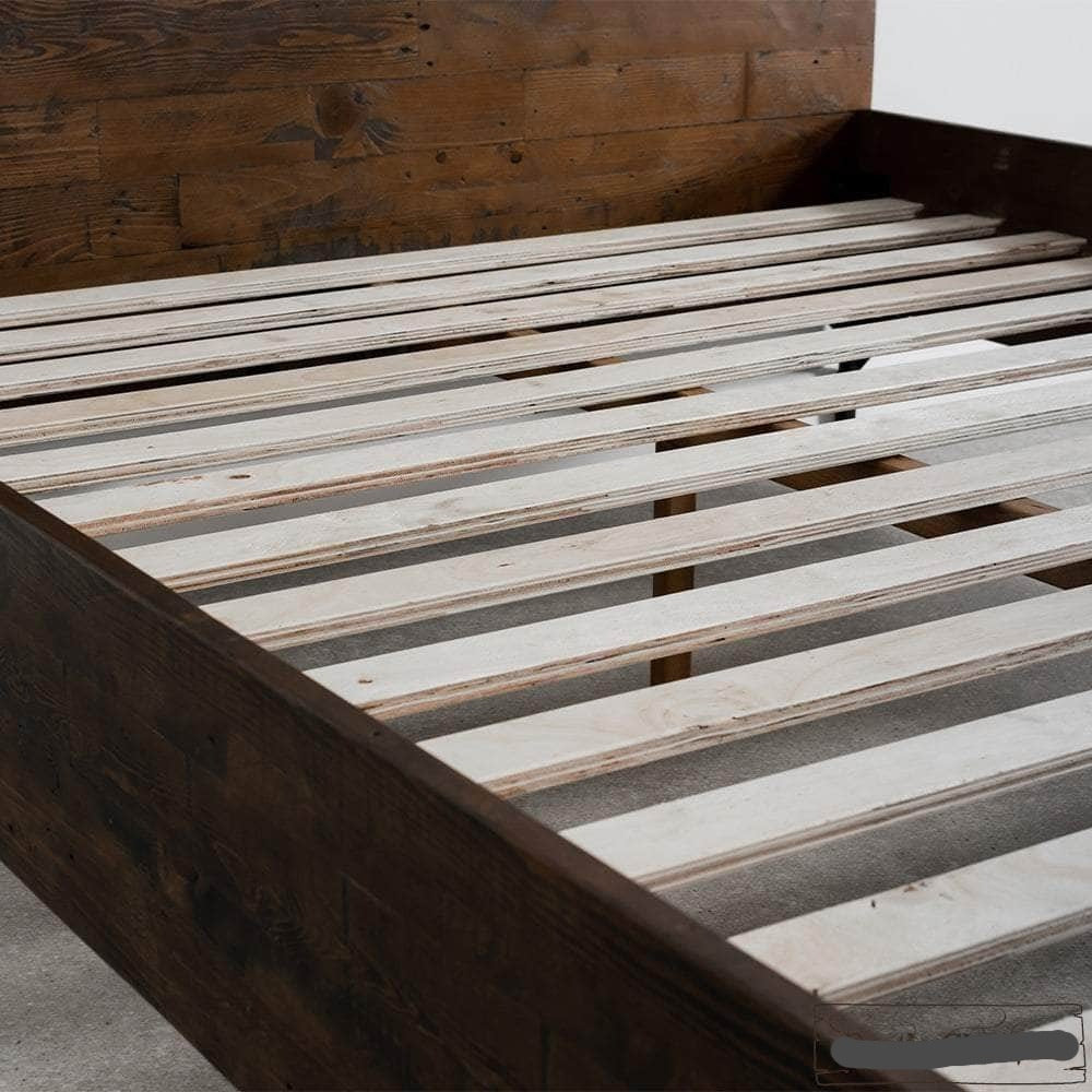 Rustic Classics Bed Blackcomb Reclaimed Wood and Metal Platform Bed in Coffee Bean - Available in 2 Sizes