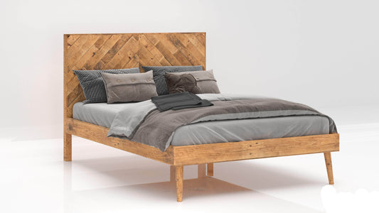 Rustic Classics Bed Cypress Reclaimed Wood Platform Bed in Spice - Available in 2 Sizes