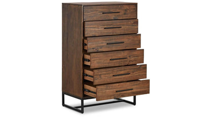 Rustic Classics Drawer Chest Blackcomb Reclaimed Wood and Metal 6 Drawer Chest in Coffee Bean