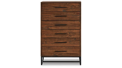 Rustic Classics Drawer Chest Blackcomb Reclaimed Wood and Metal 6 Drawer Chest in Coffee Bean