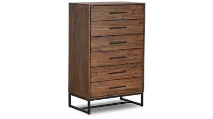 Rustic Classics Drawer Chest Blackcomb Reclaimed Wood and Metal 6 Drawer Chest in Coffee Bean