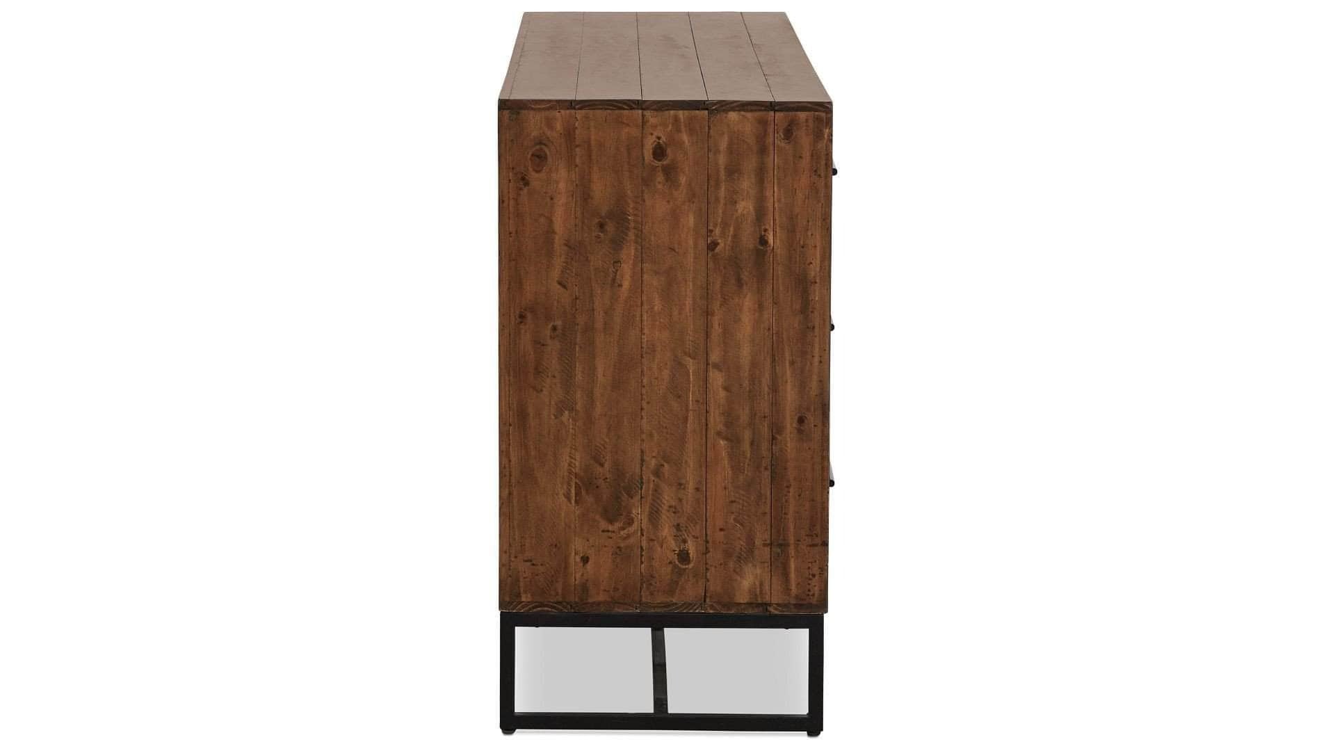 Rustic Classics Dresser Blackcomb Reclaimed Wood and Metal 6 Drawer Dresser in Coffee Bean