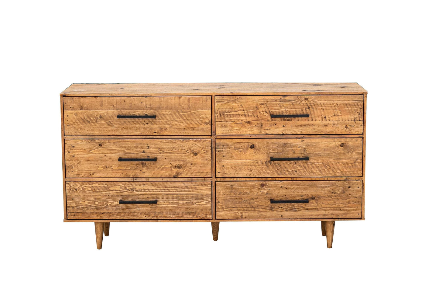 Rustic Classics Dresser Cypress Reclaimed Wood 6 Drawer Dresser in Spice