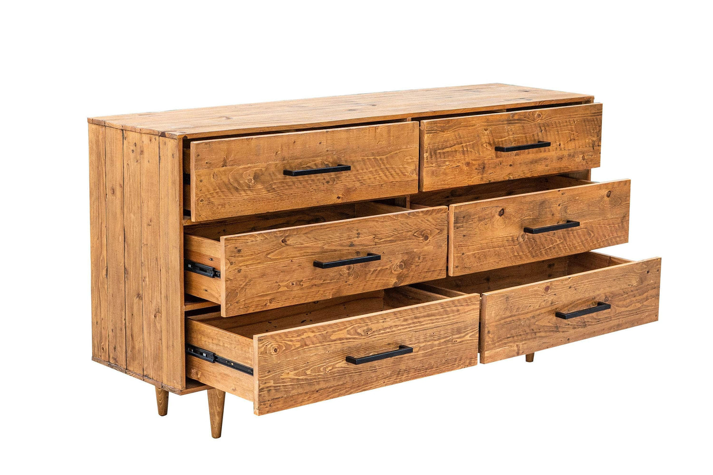 Rustic Classics Dresser Cypress Reclaimed Wood 6 Drawer Dresser in Spice