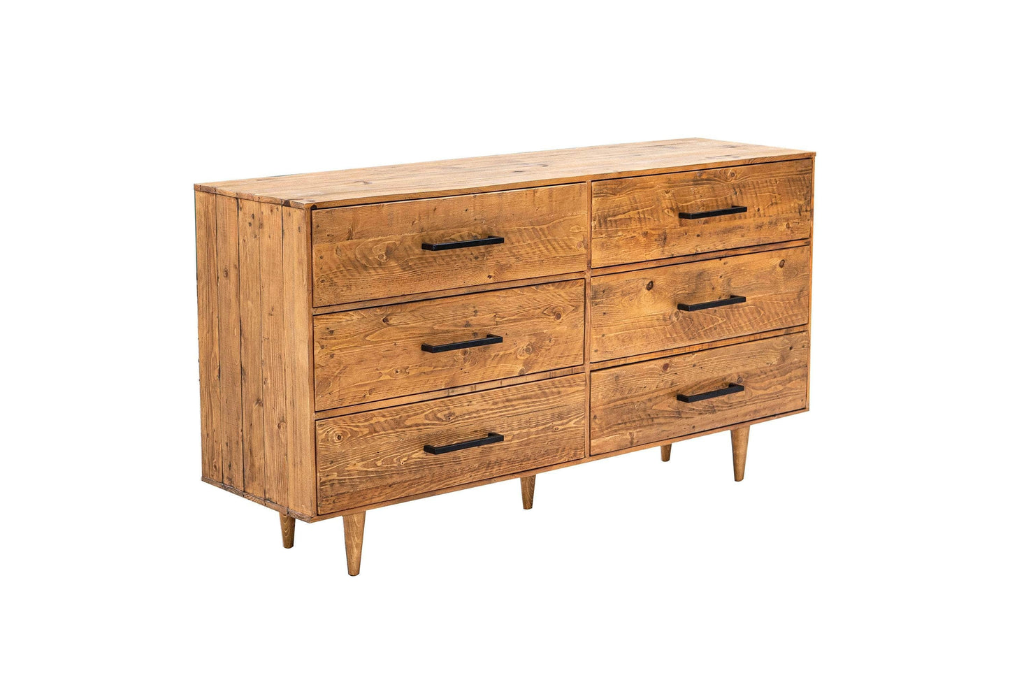 Rustic Classics Dresser Cypress Reclaimed Wood 6 Drawer Dresser in Spice