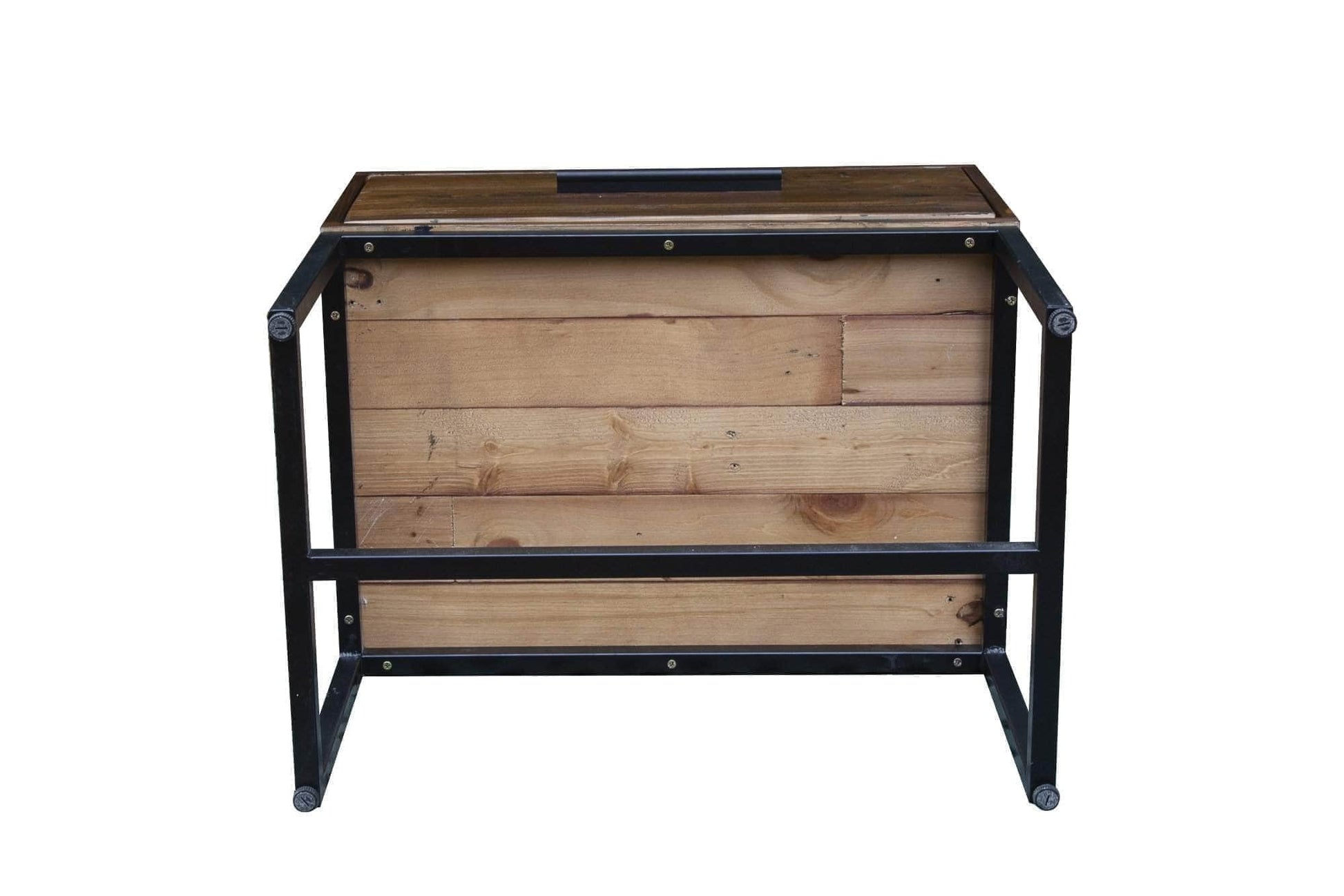 Rustic Classics Nightstand Blackcomb Reclaimed Wood and Metal 1 Drawer Nightstand in Coffee Bean